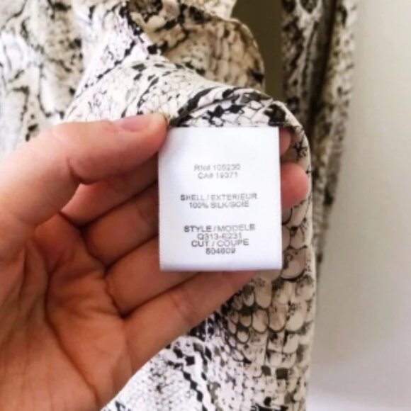 Equipment Snakeskin Print Silk Button Down Blouse - Picture 3 of 5